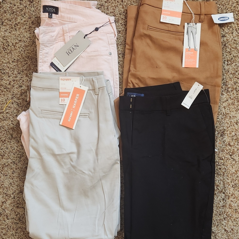 4 Pants Lot (Size 10) Old NAVY & NYDJ